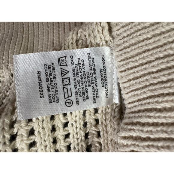 LOFT 100% Cotton Open Knit Short sleeved cardigan. Size XL - Picture 3 of 5